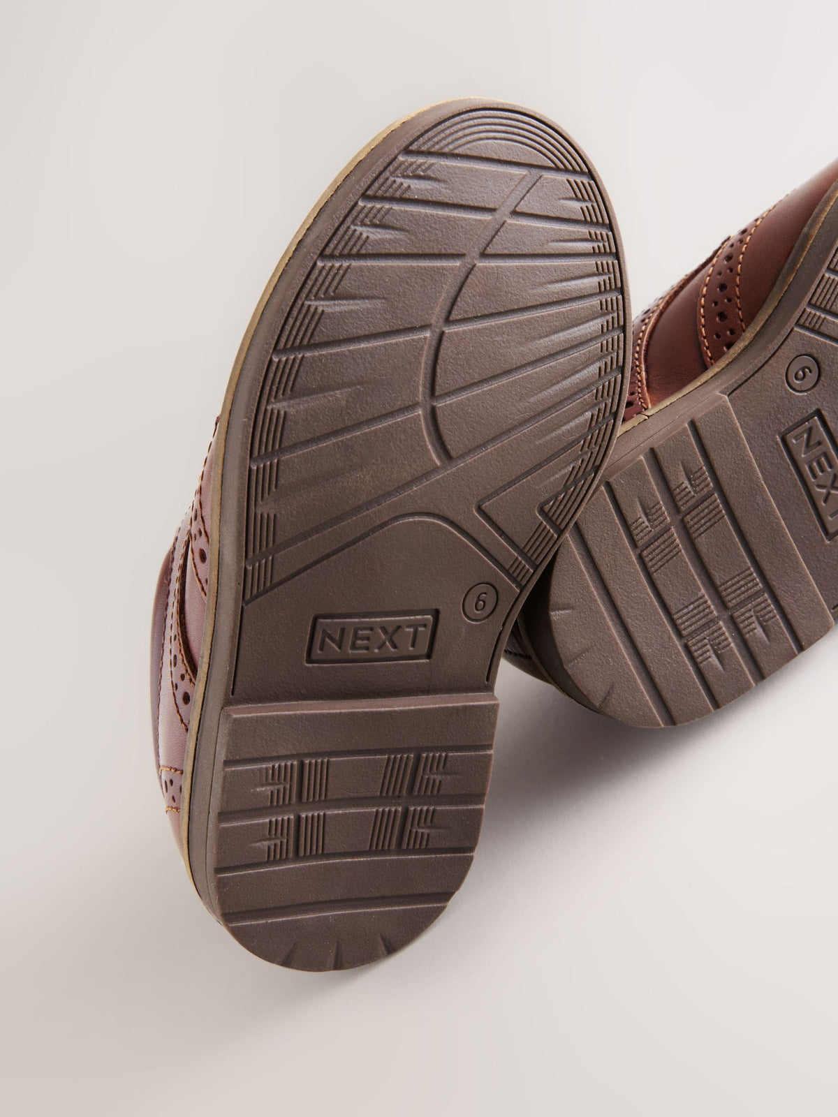 Dsiney Kidz - Tan Brown Standard Fit (F) Lace Up Brogue Shoes image 5