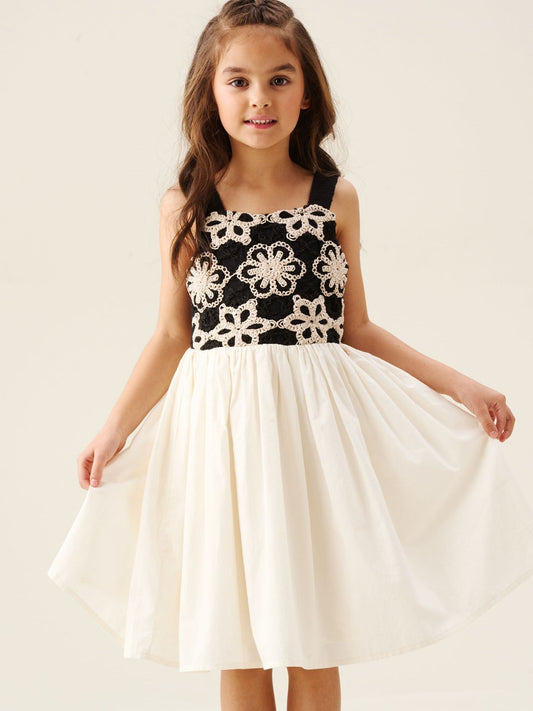 Dsiney Kidz - Angel & Rocket Cream Sabrina Ecru Floral Crochet Dress image 2