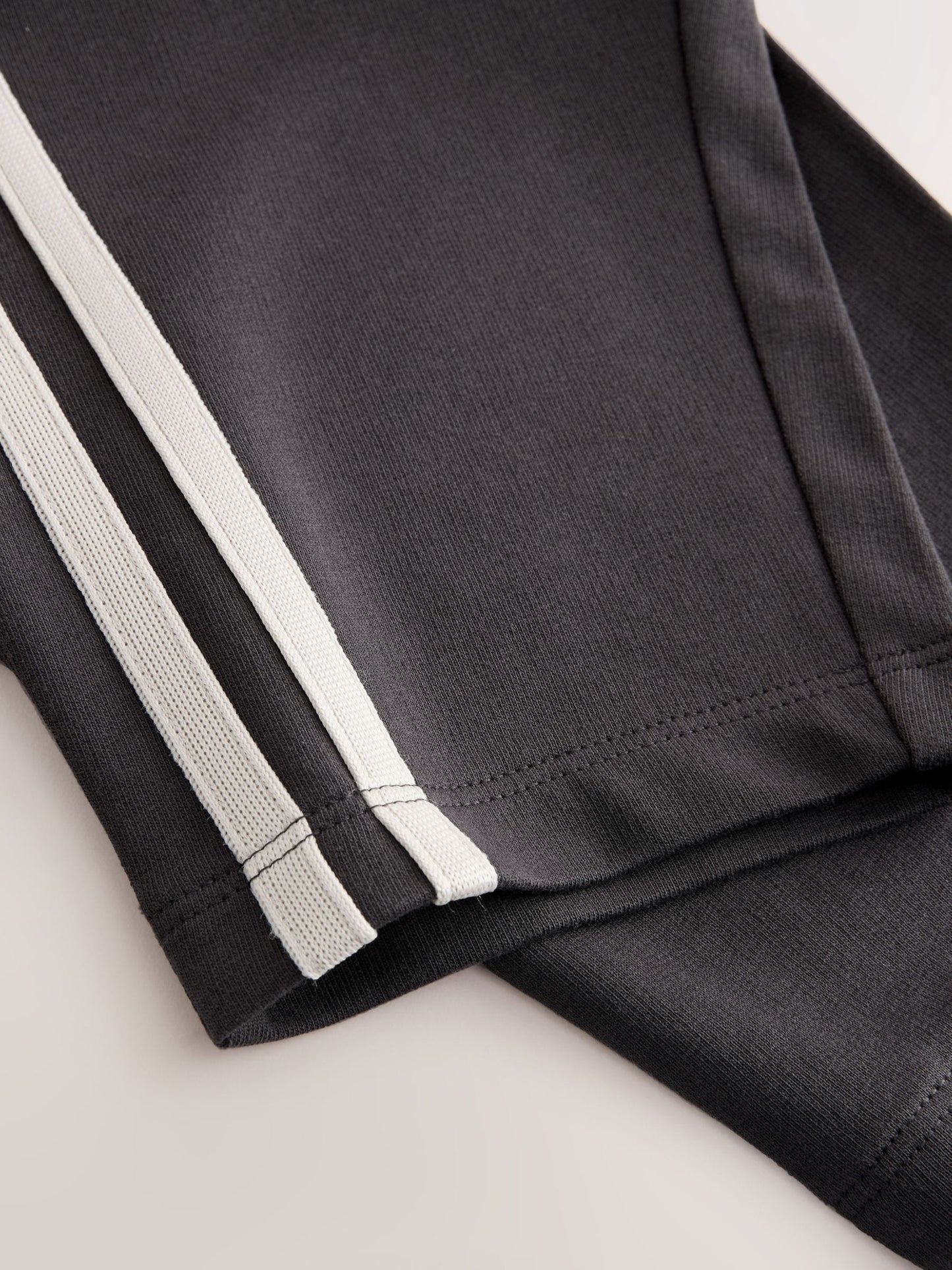 Charcoal Grey Wide Leg Side Stripe Joggers (3mths-7yrs) image 8