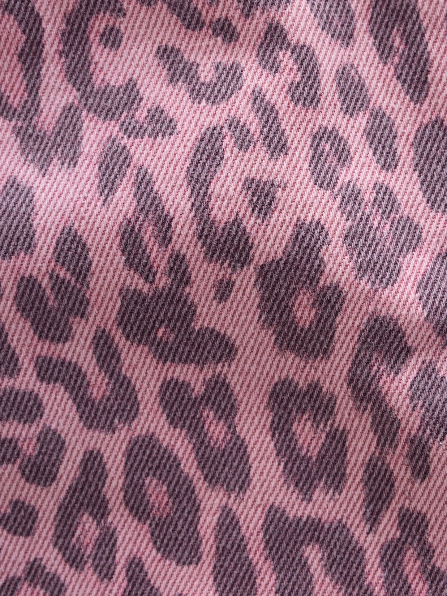 Dsiney Kidz - Pink Leopard Animal Print Regular Length Frayed Edge Denim Shorts (3-16yrs) image 5