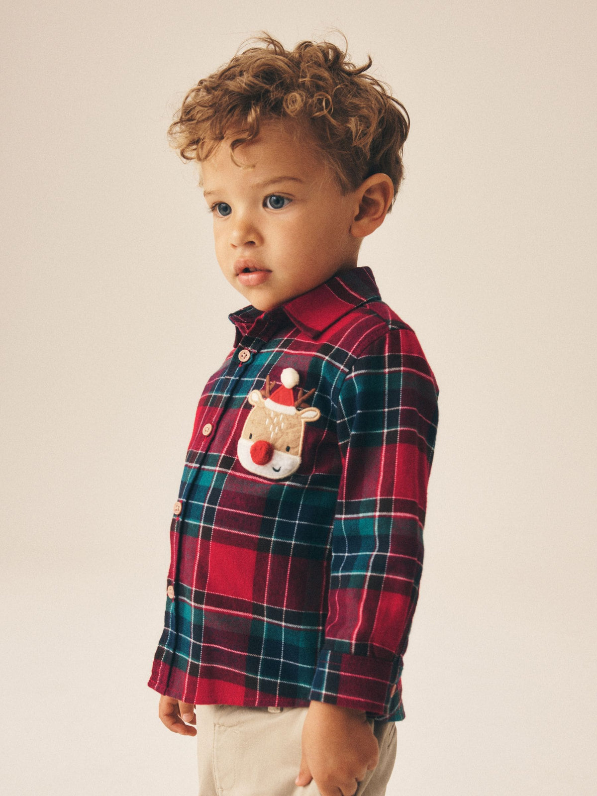 Dsiney Kidz - Red Character Long Sleeve Tartan Check Shirt (3mths-10yrs) image 4