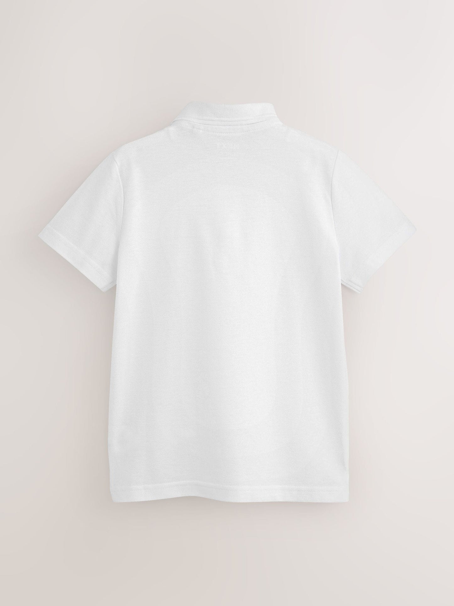 Dsiney Kidz - White Regular Fit Cotton School Short Sleeve Polo Shirts 3 Pack (3-16yrs) image 3