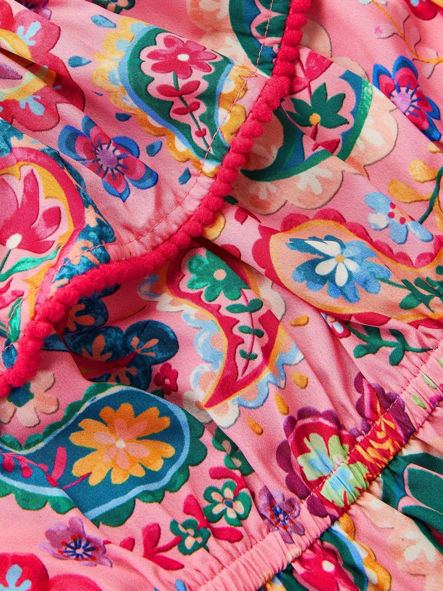 Monsoon Pink Paisley Print Hanky Hem Dress image 4