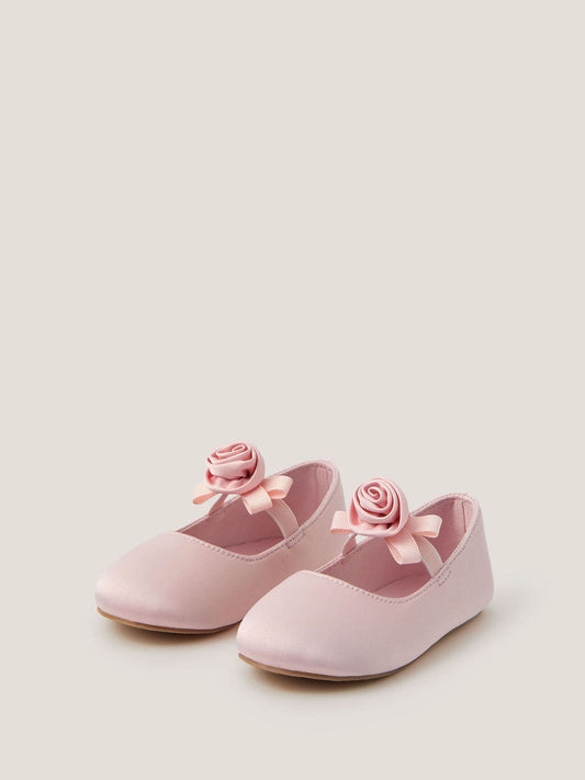 Monsoon Pink Baby Rosette Walker Shoes image 2