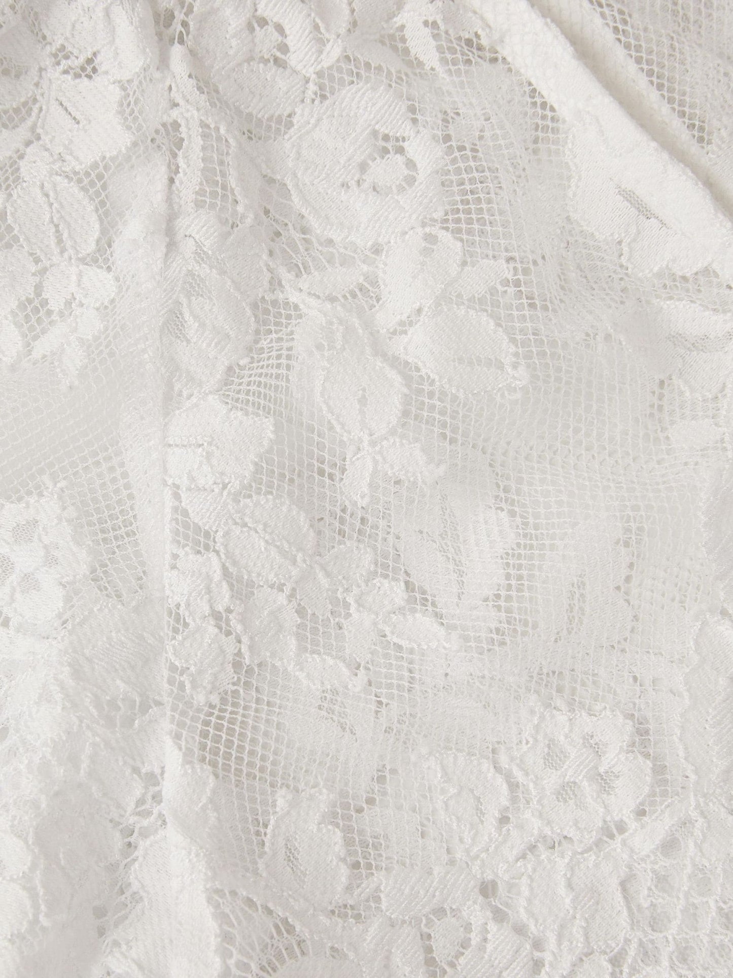 Monsoon Cream Communion Lola Lace Short Sleeve Cover Up image 3