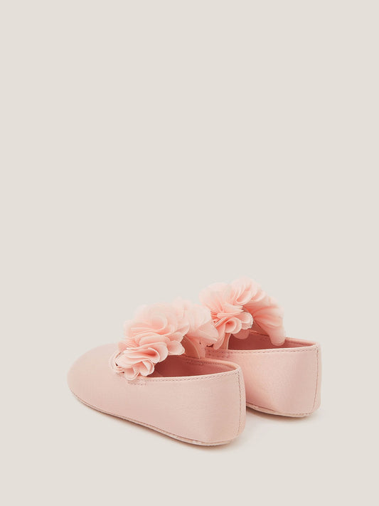 Monsoon Pink Baby Corsage Booties & Headband Set image 2