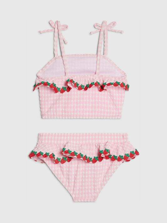 Dsiney Kidz - River Island Pink Strawberry Gingham Tankini image 2