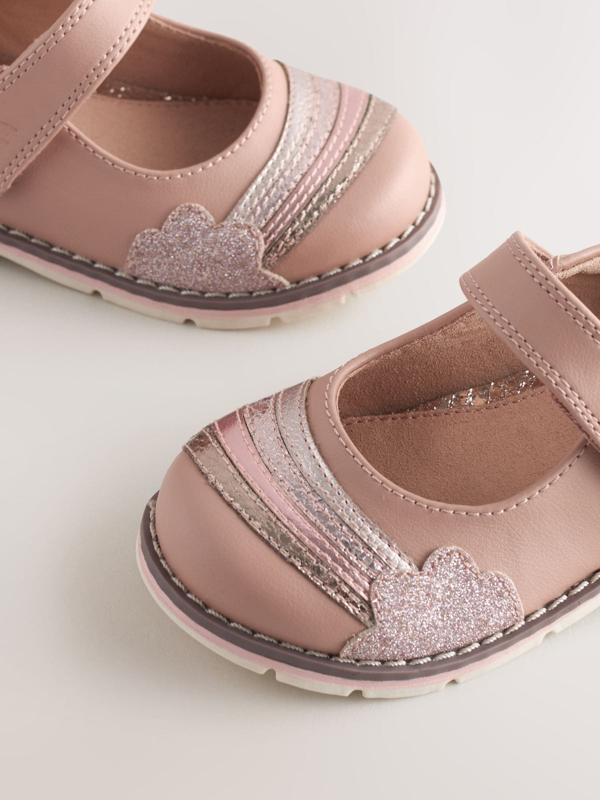 Dsiney Kidz - Pink Metallic Rainbow Mary Jane Touch Fastening Shoes image 5