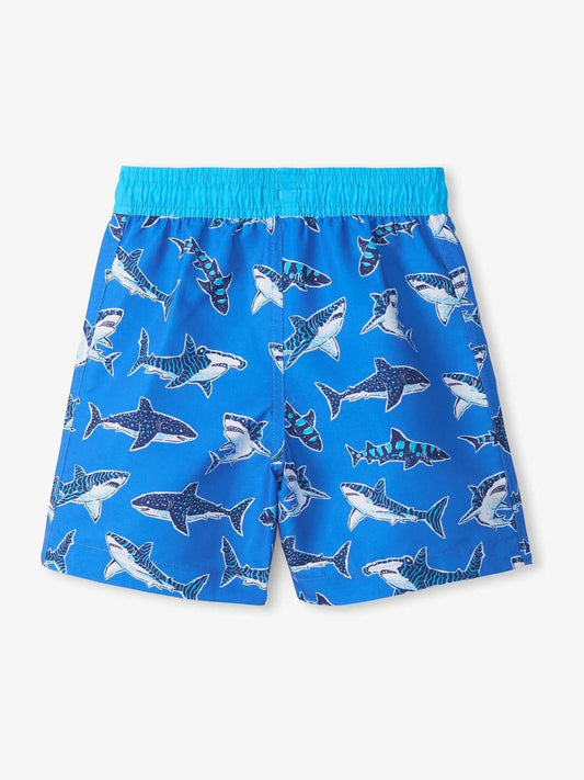 Hatley Blue Shark Print Swim Shorts image 2