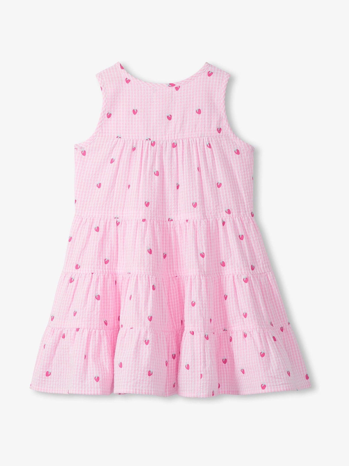 Dsiney Kidz - Hatley Pink Gingham Berries Layered Tiered Dress image 4