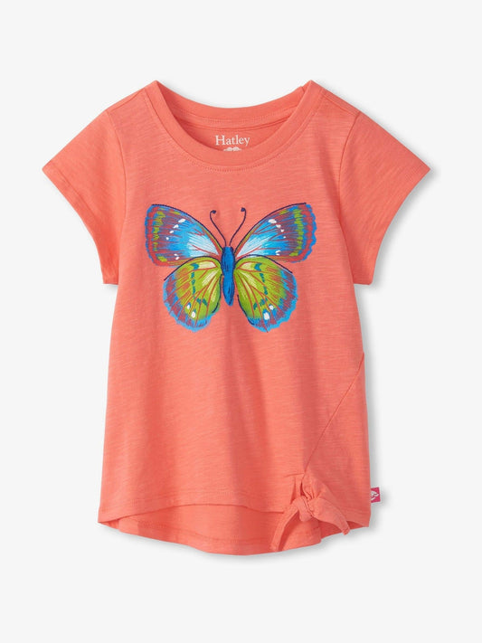 Dsiney Kidz - Hatley Orange Butterfly Tie Front T-Shirt image 2