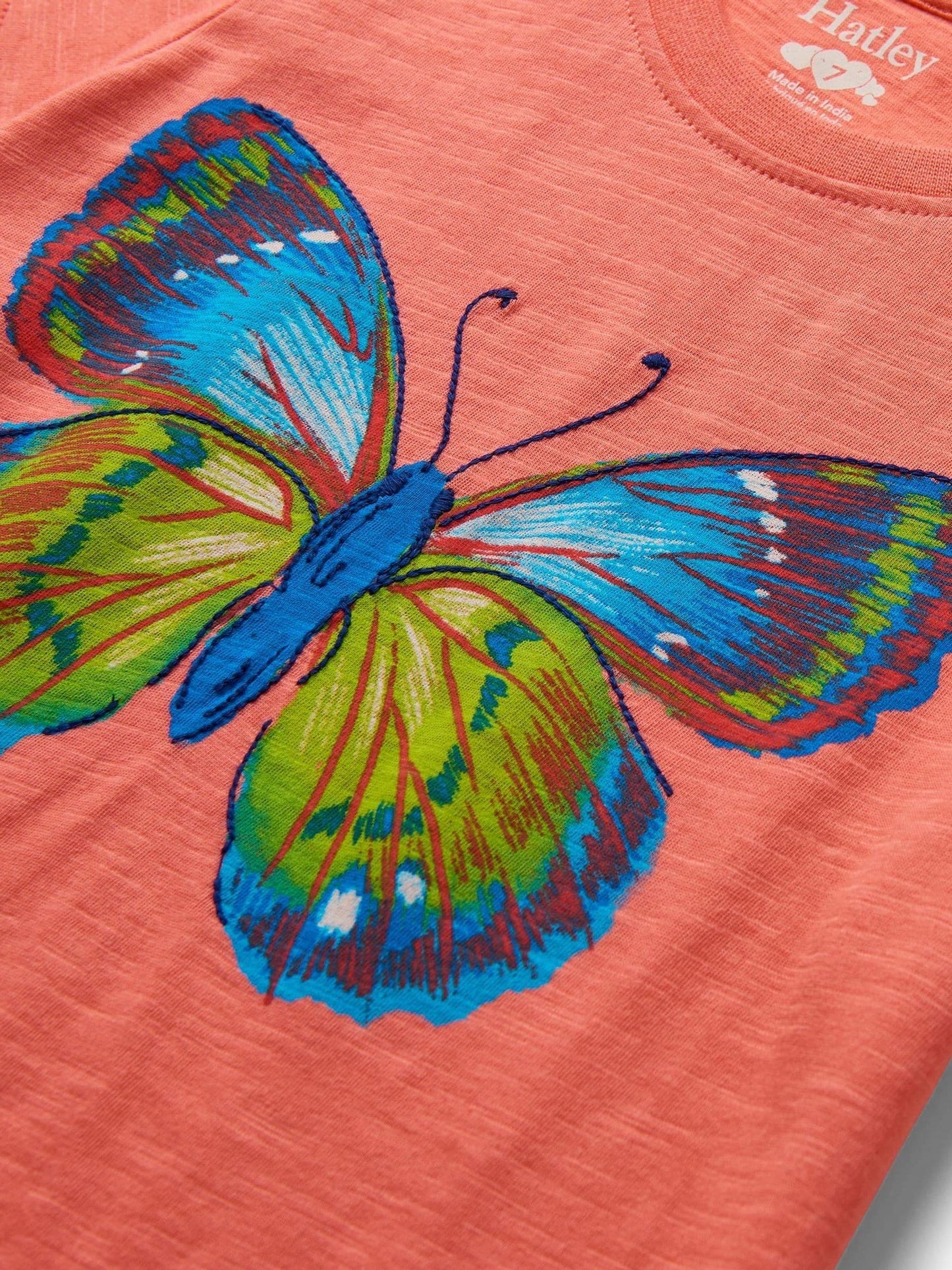 Hatley Orange Butterfly Tie Front T-Shirt image 4