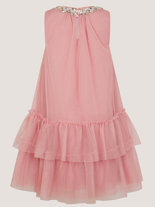 Monsoon Dusky Pink Alex Sequin Swing Party Dress image 2
