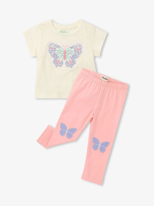 Dsiney Kidz - Hatley Natural Butterfly T-Shirt And Leggings Set image 2