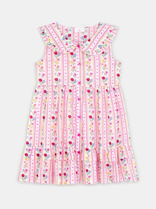 Dsiney Kidz - Angels By Accessorize Pink Sleeveless Floral Print Dress image 2
