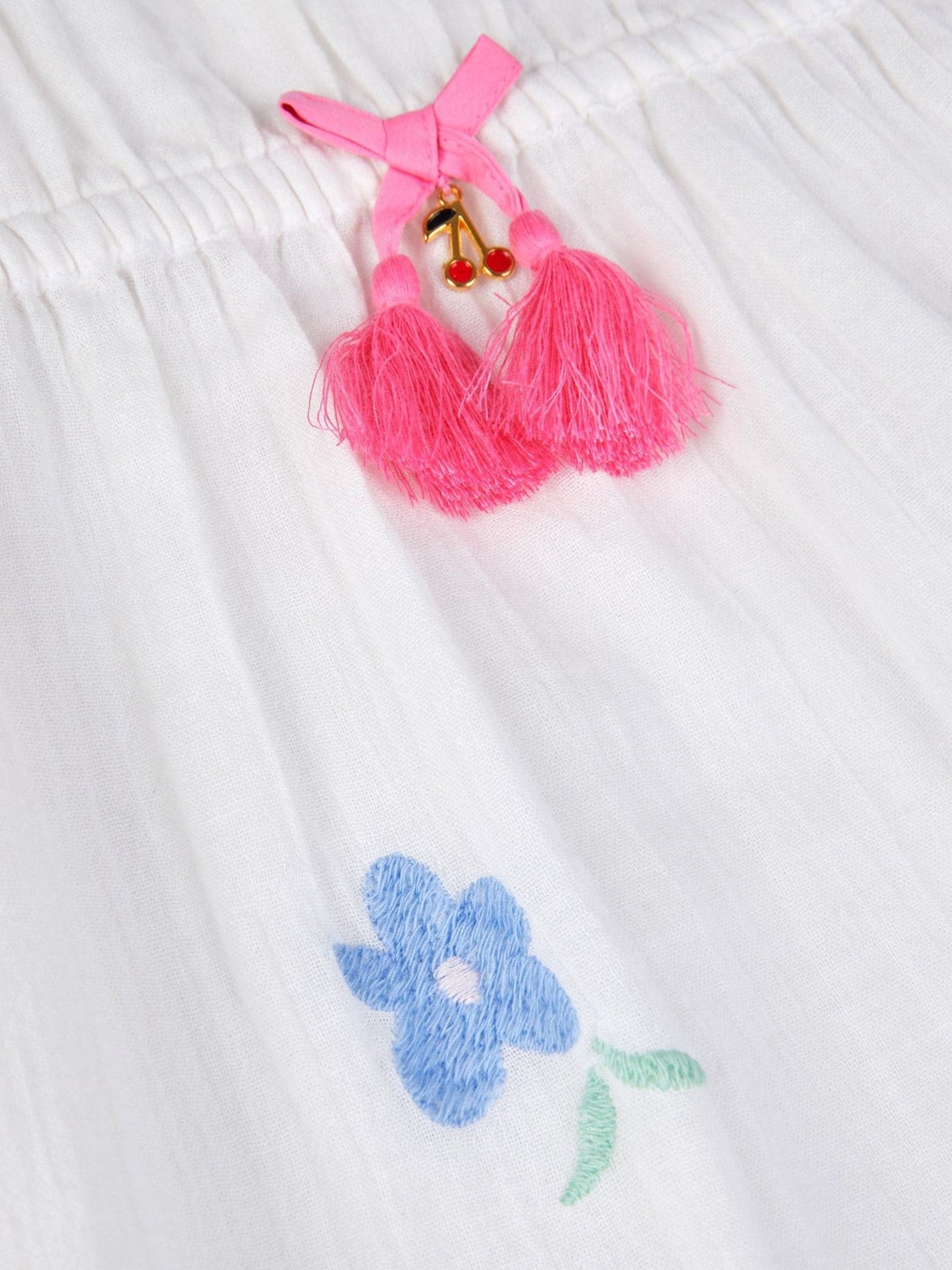 Angels By Accessorize White Girls Cherry Embroidered Kaftan image 3