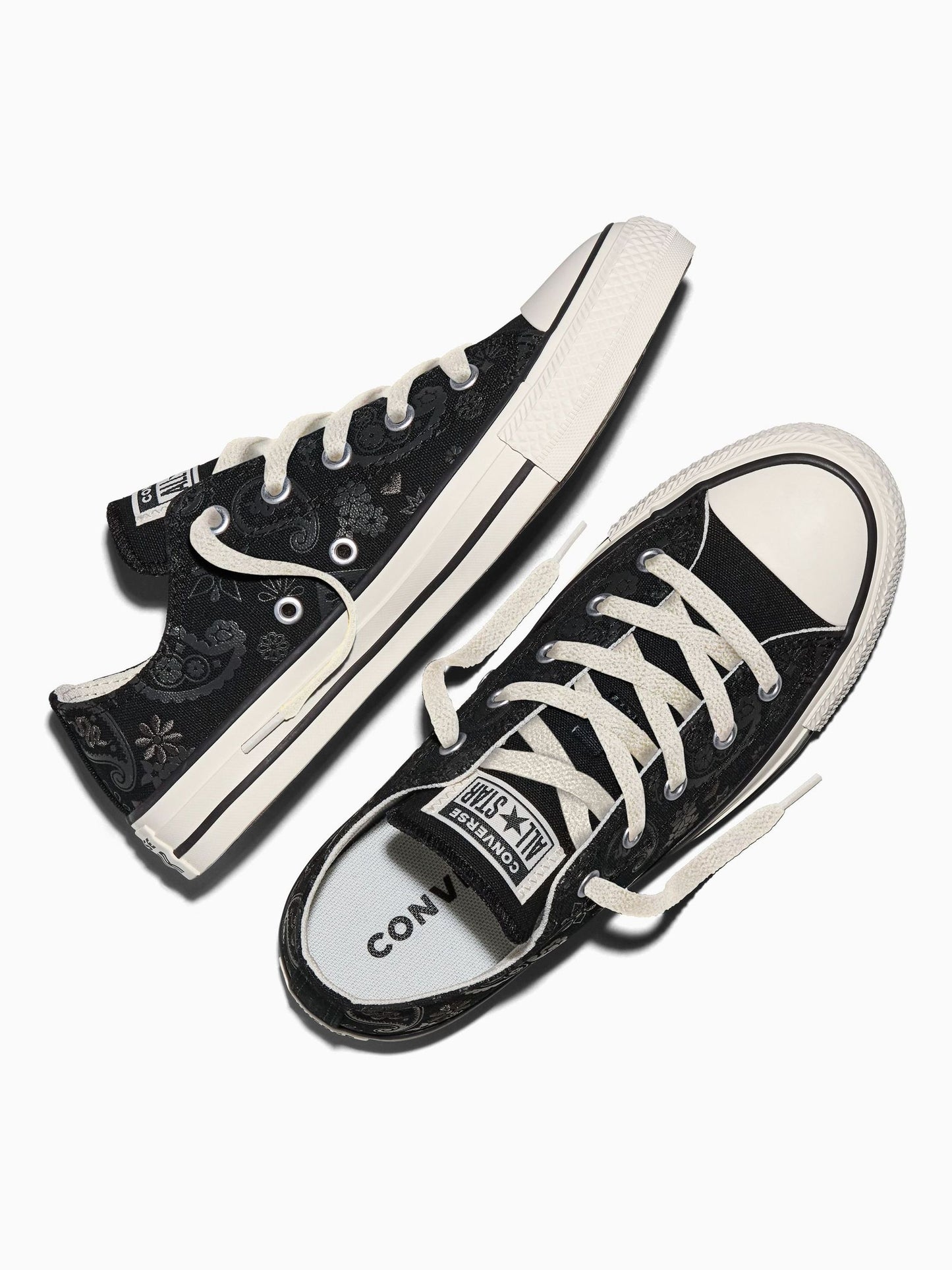 Converse Black Chuck Taylor All Star Paisley Low Trainers image 4