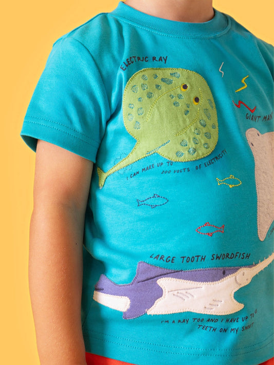 Frugi Blue Avery T-Shirt image 2
