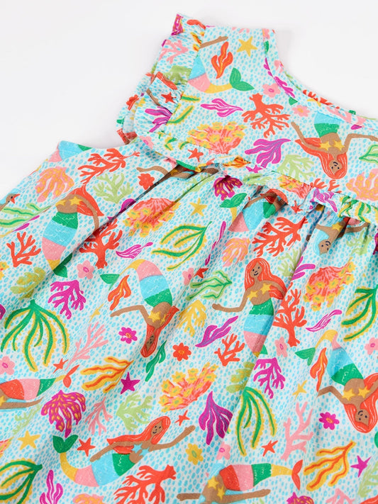 Dsiney Kidz - Frugi Blue Lora Summer Dress image 2