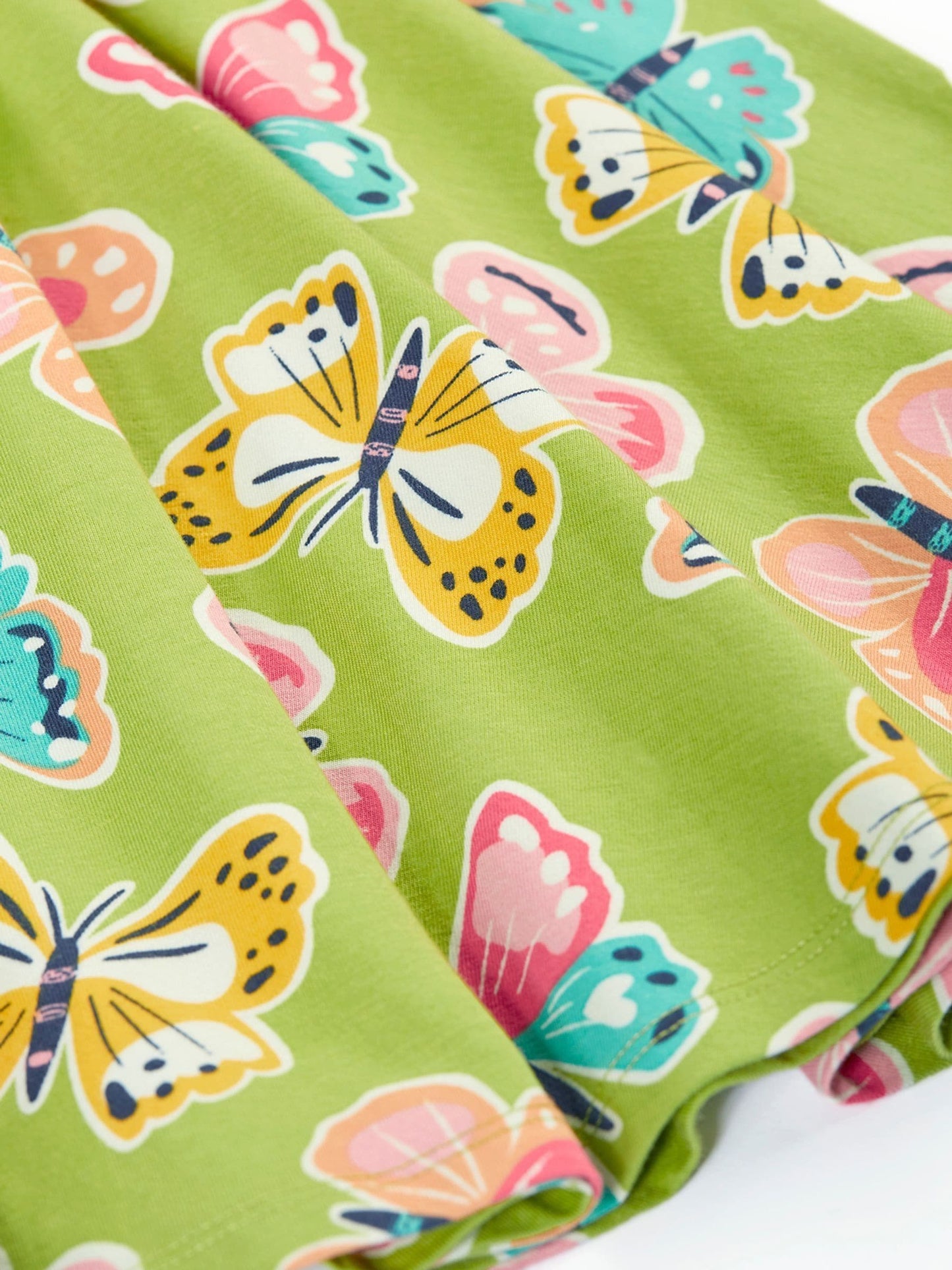 Frugi Green Spring Skater Dress image 4