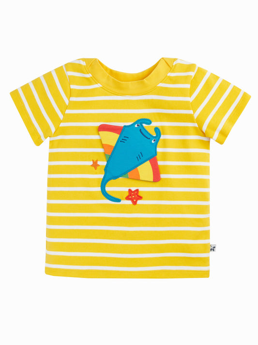 Frugi Yellow Easy On Interactive T-Shirt image 3