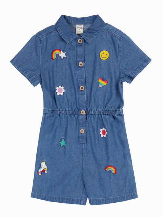 Dsiney Kidz - Frugi Blue Imogen Denim Jumpsuit image 2
