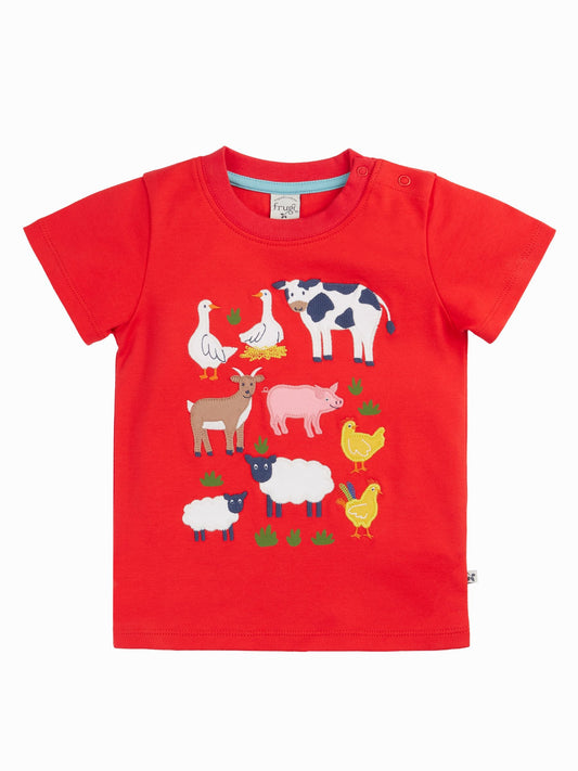 Dsiney Kidz - Frugi Red Little Creature Applique T-Shirt image 2