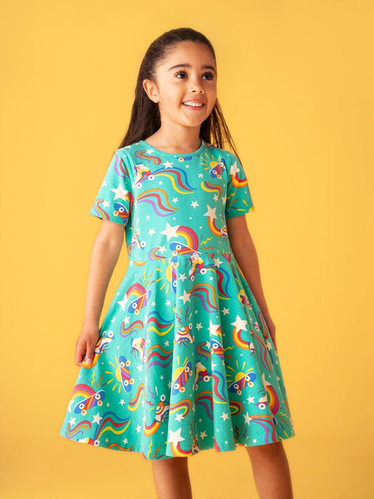 Dsiney Kidz - Frugi Blue Sunshine Skater Dress image 2