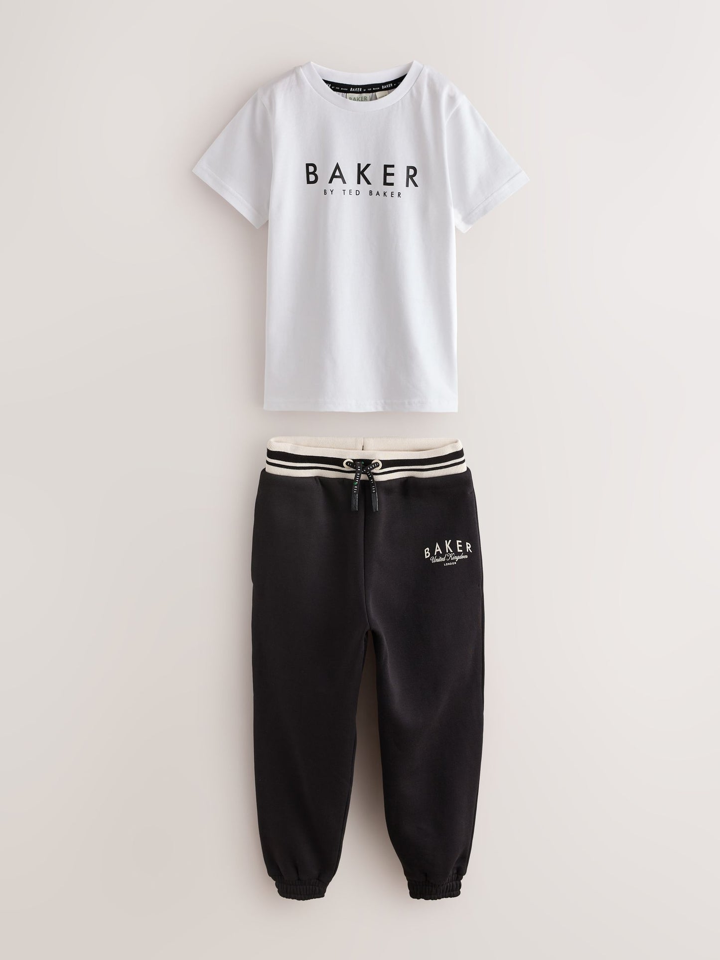 Dsiney Kidz - Baker by Ted Baker Black 3 Piece Varsity Hoodie T-Shirt and Joggers Set image 10