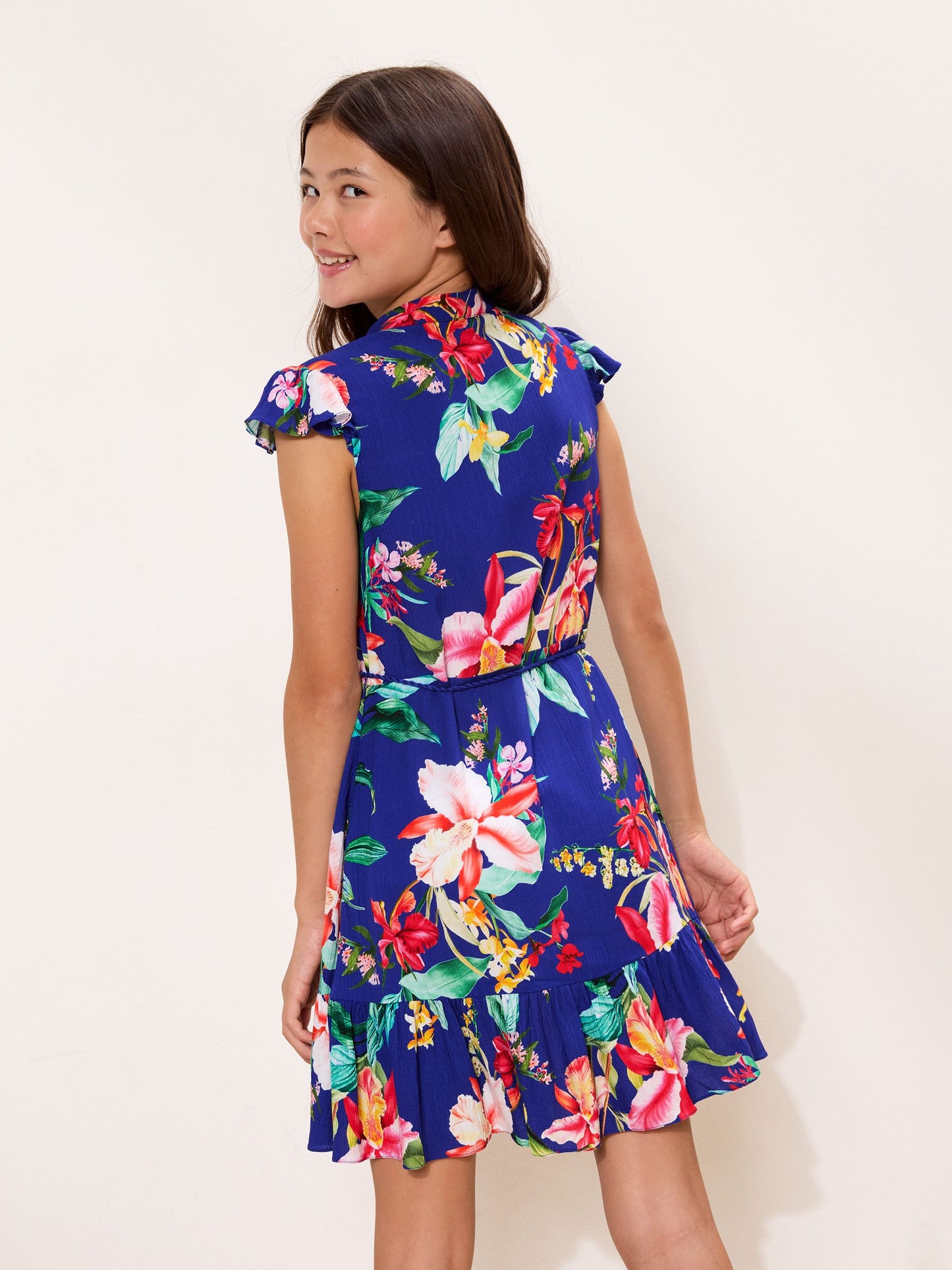 Dsiney Kidz - Lipsy Cobalt Blue Viscose Holiday Shirt Dress (5-16yrs) image 5