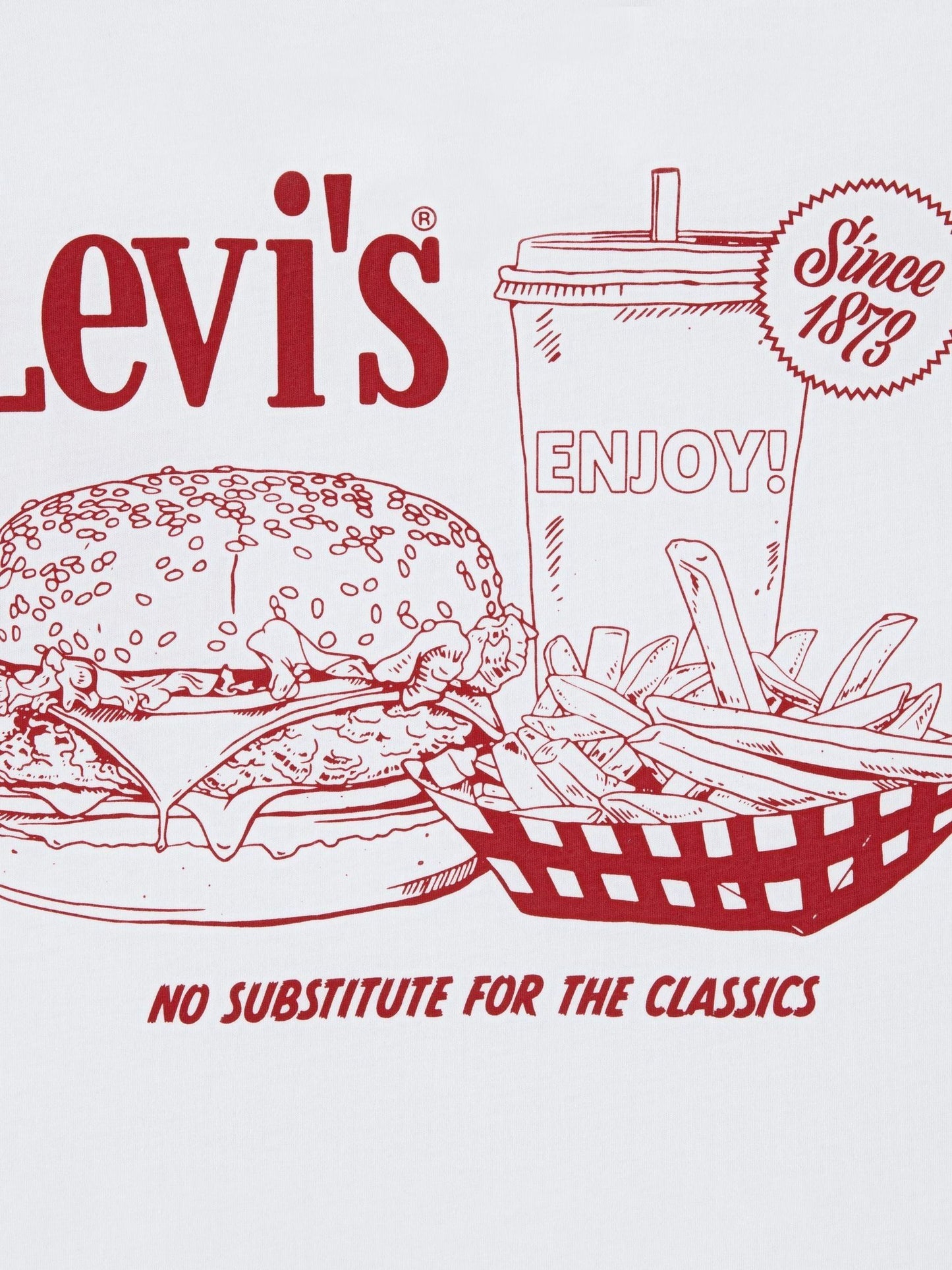 Levi's® White Burger Meal Short Sleeve T-Shirt image 6