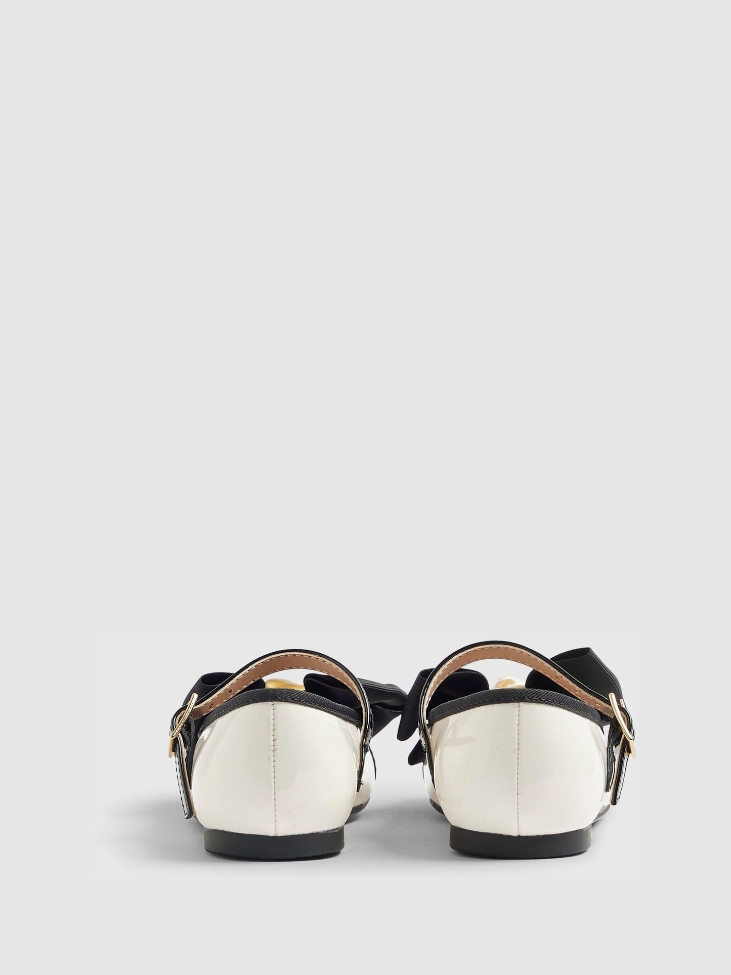 River Island Cream Contrast Bow Ballerinas image 4