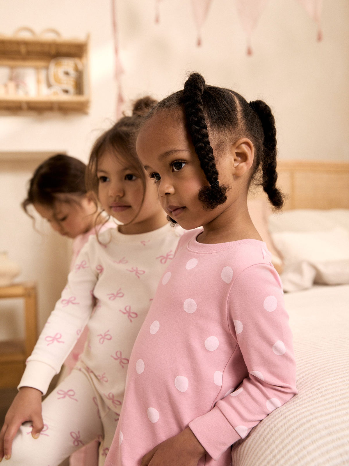 Pink/White Snuggle Pyjamas 3 Pack (9mths-12yrs) - image 3