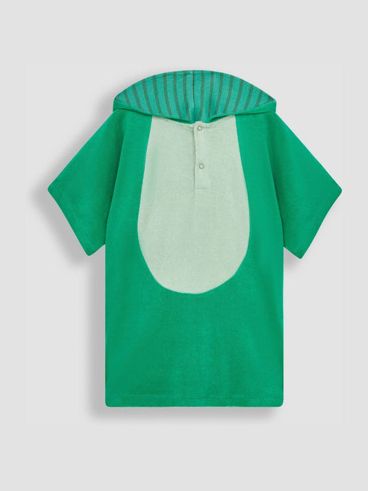 JoJo Maman Bébé Green Dinosaur Character Hooded Poncho Towel image 2