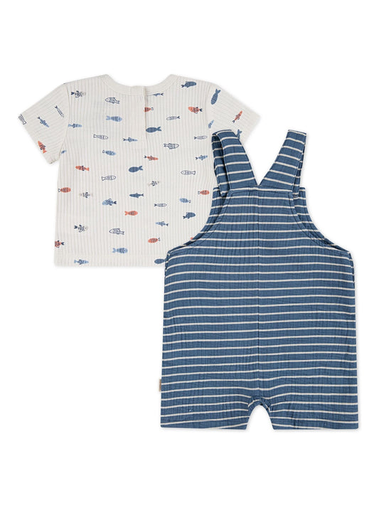 Huggies Blue Baby Dungaree Set image 2