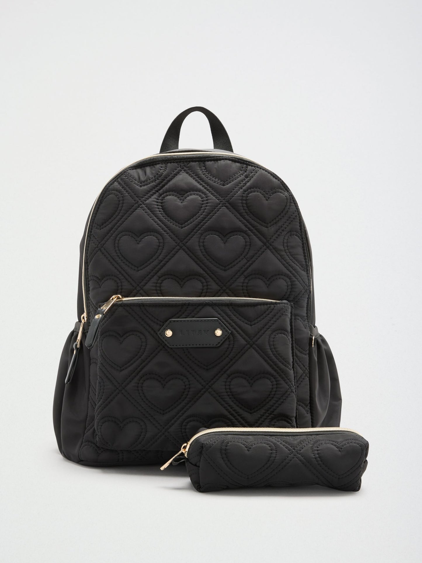 Lipsy Black School Bag and Pencil Case 2 Pack image 1