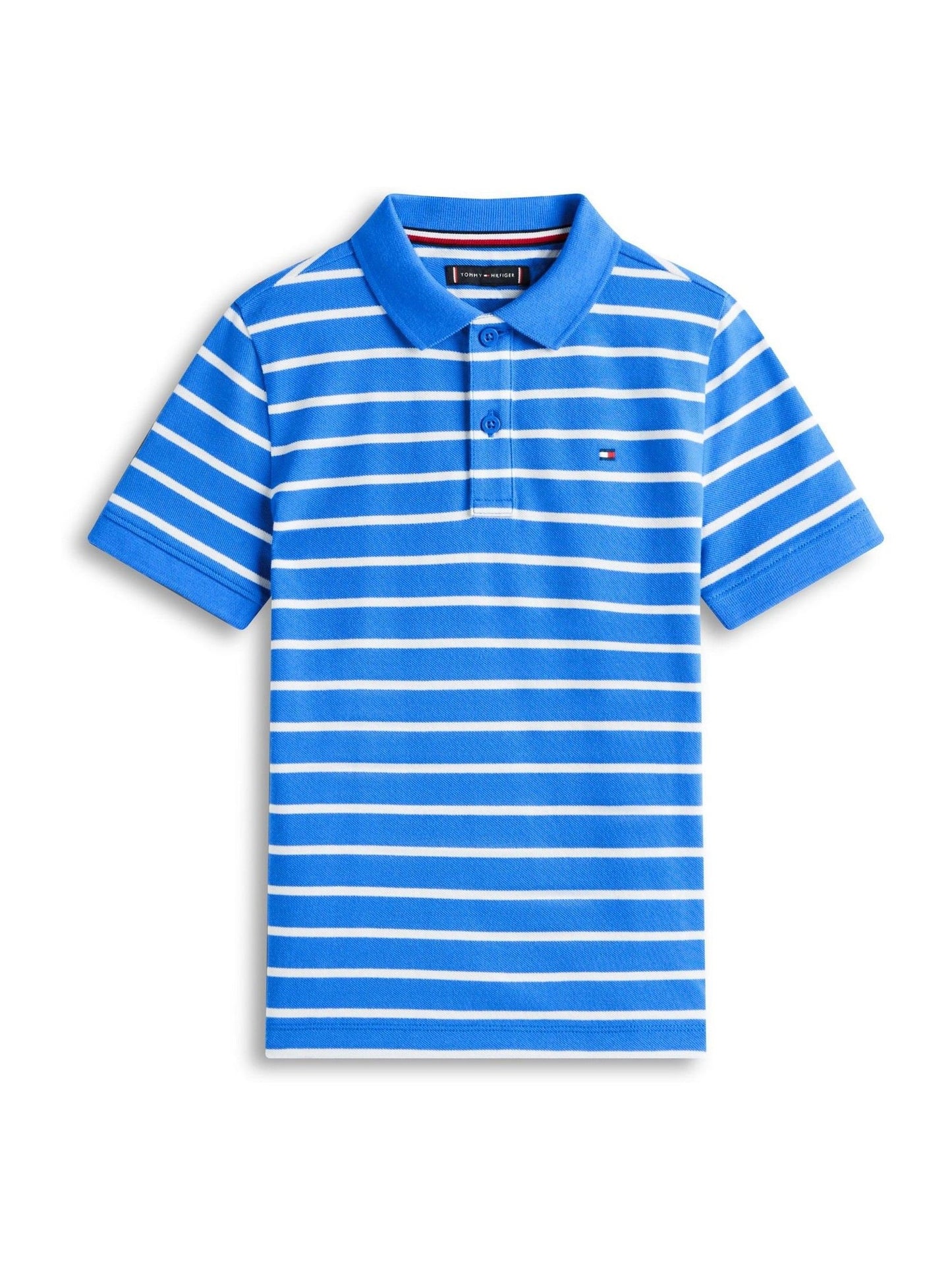 Dsiney Kidz - Tommy Hilfiger Empire Blue Stripe Essential Regular Fit Signature Polo Shirt image 5