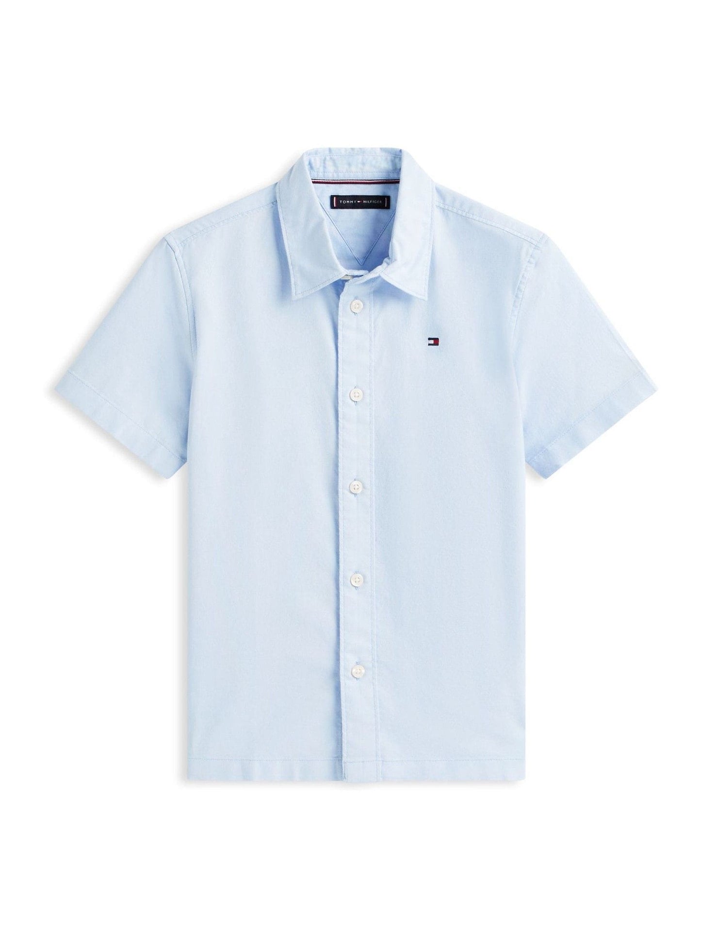 Dsiney Kidz - Tommy Hilfiger Blue Essential Flag Embroidery Short Sleeve Oxford Shirt image 6