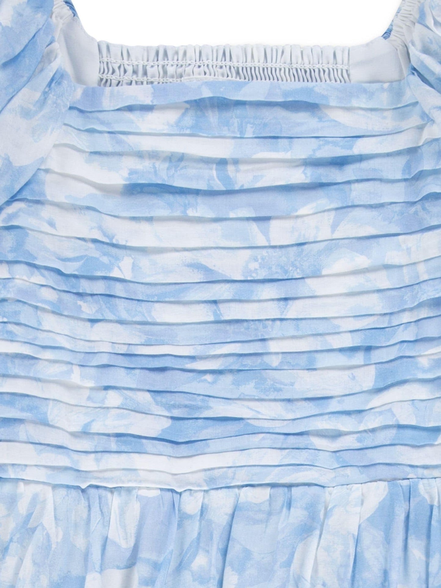 Abercrombie & Fitch Blue Emerson Gauze Puff Sleeve Dress image 3