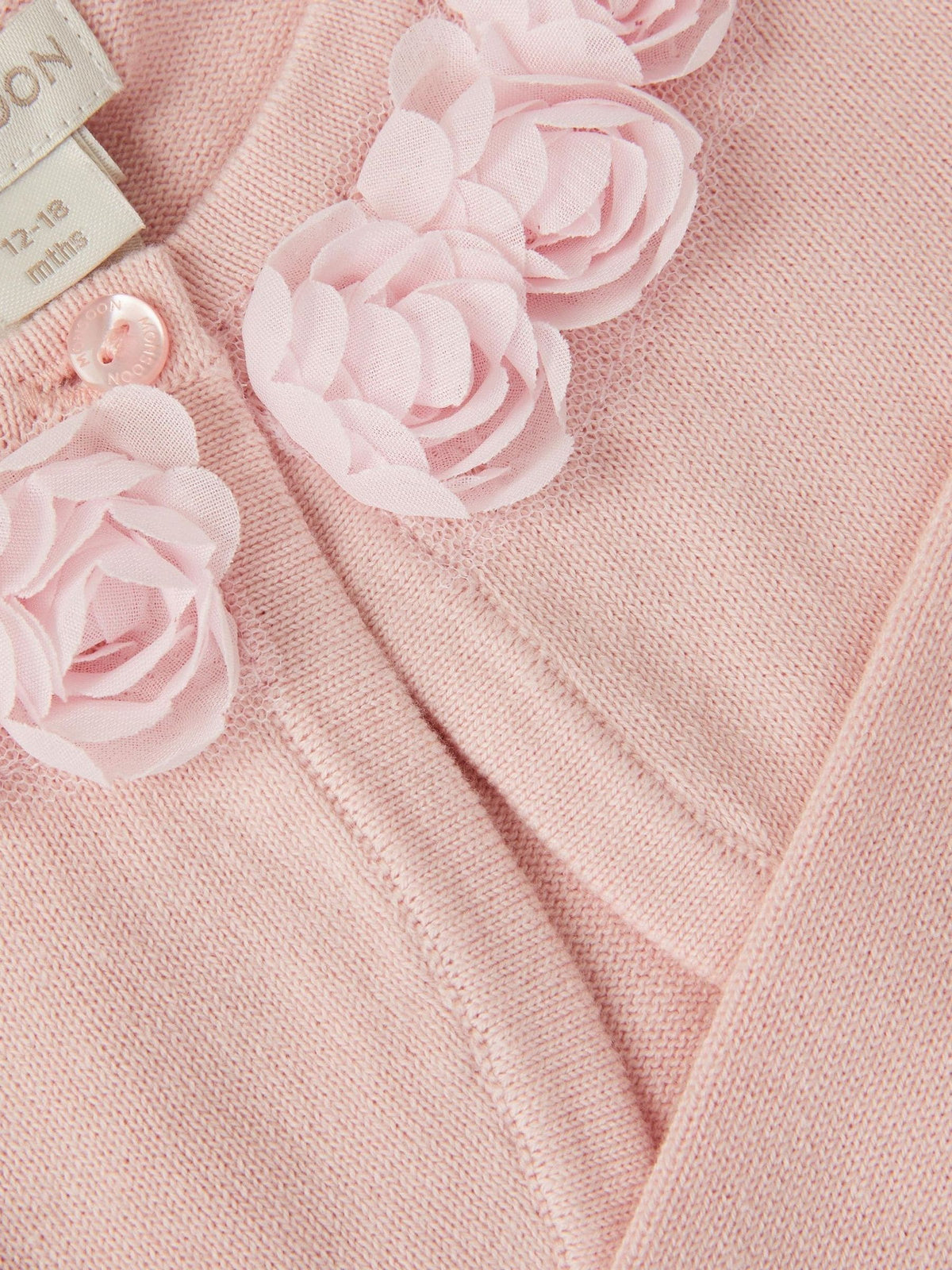 Dsiney Kidz - Monsoon Pink Baby Ottilie Appliqué Rose Cardigan image 3