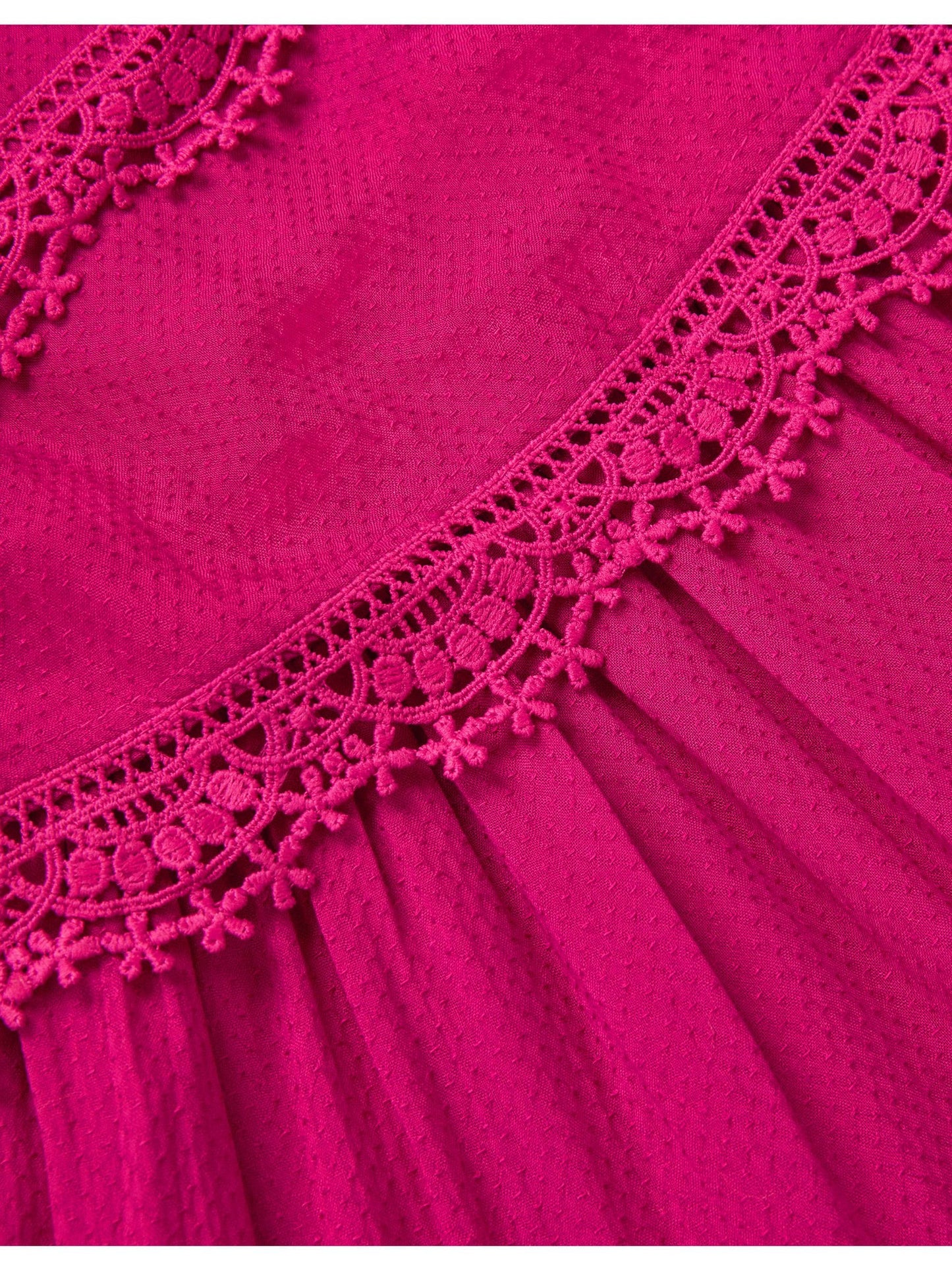 Monsoon Pink Puff Sleeve Lace Tier Dress image 4