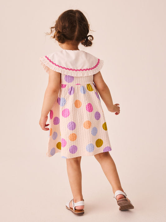 Dsiney Kidz - Rainbow Spot Collared Summer Dress (3mths-7yrs) image 2