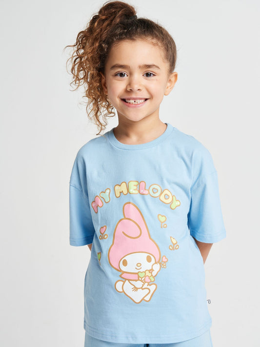 Dsiney Kidz - Brand Threads Blue My Melody T-Shirt and Wide Leg Joggers Set image 2