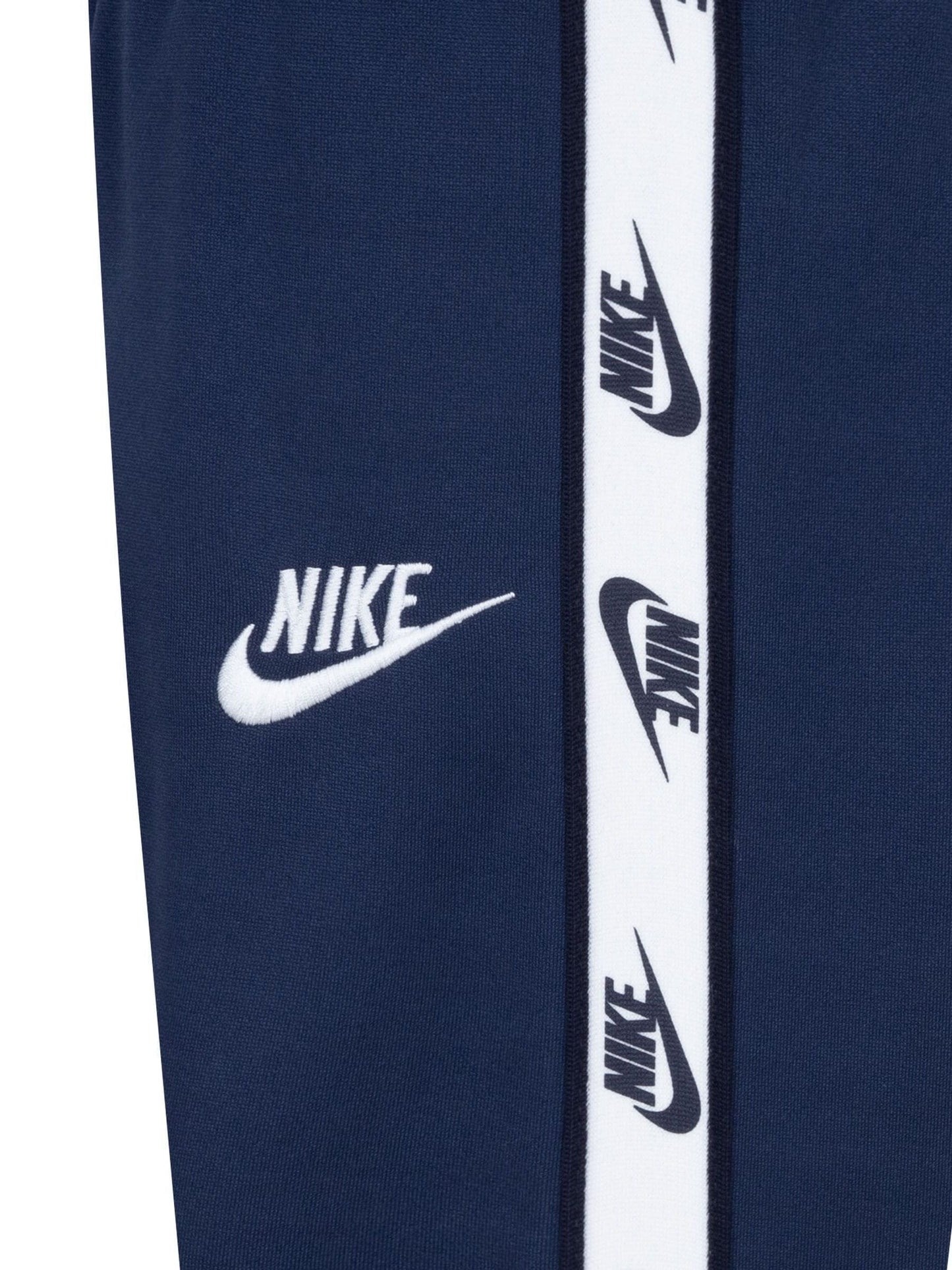 Nike Blue Little Poly Full Zip Tape Logo Tracksuit Set image 5