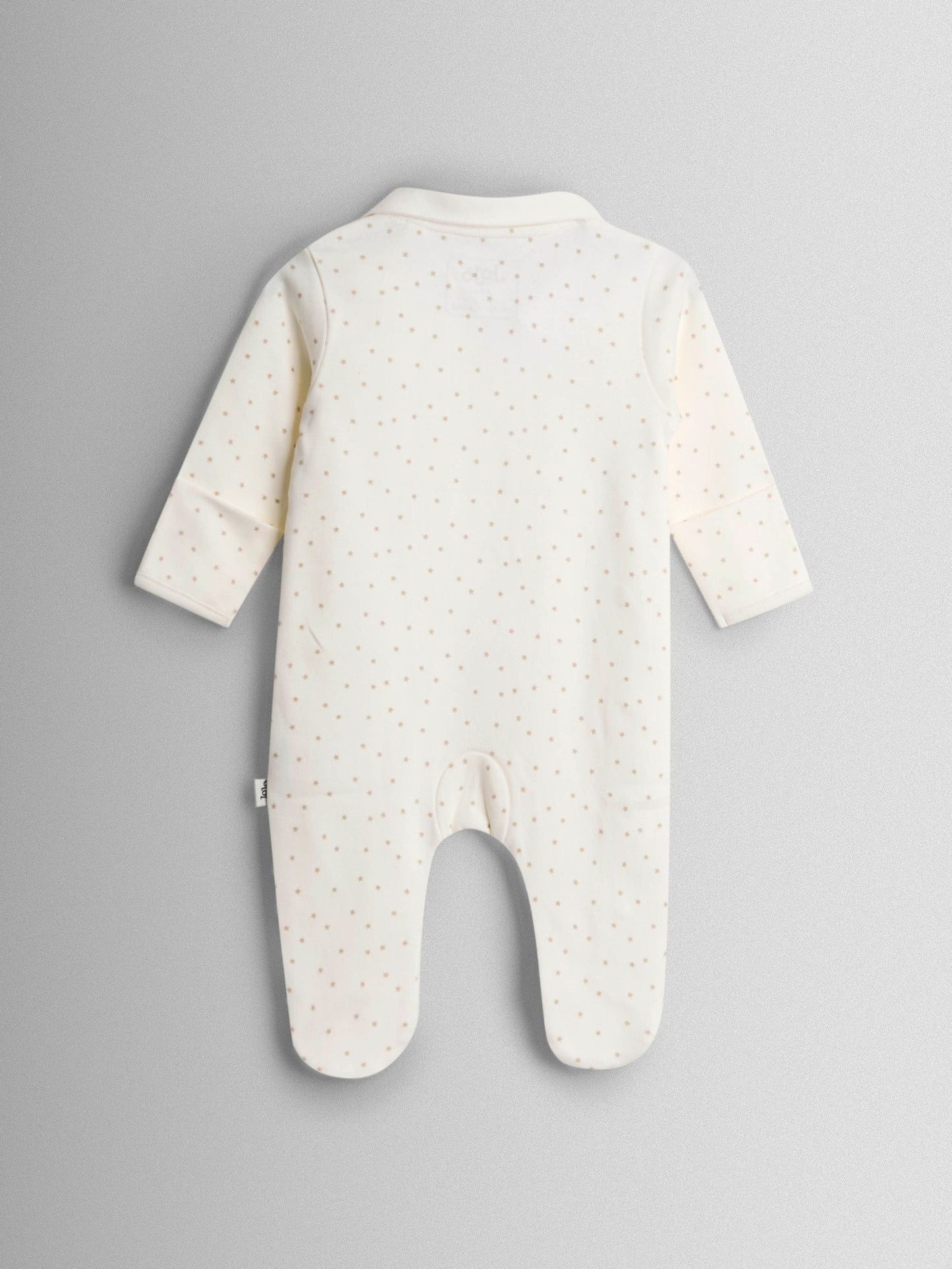 JoJo Maman Bébé Cream Spotted Organic Cotton I Love My Daddy Sleepsuit image 4