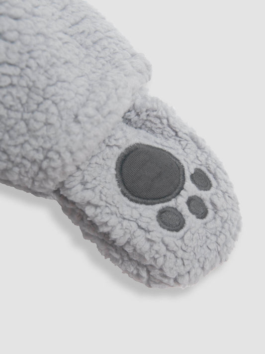 JoJo Maman Bébé Grey Koala Cosy Borg Character Pramsuit image 2