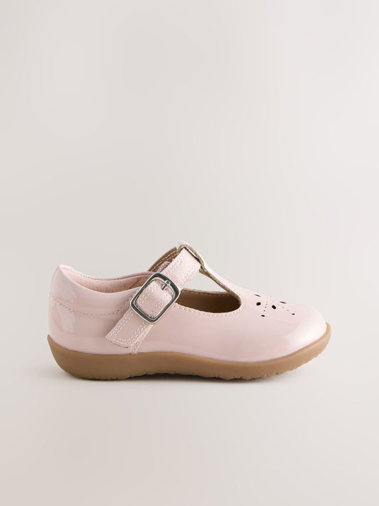 Pink Standard Fit (F) First Walker T-Bar Touch Fastening Shoes image 2