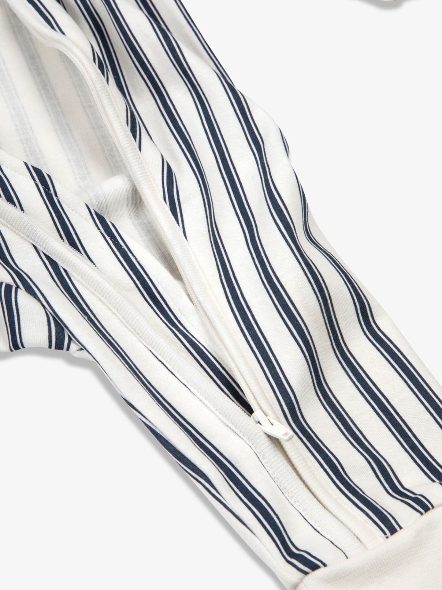 The Little Tailor Blue Front Zip Soft Sleepsuit image 5