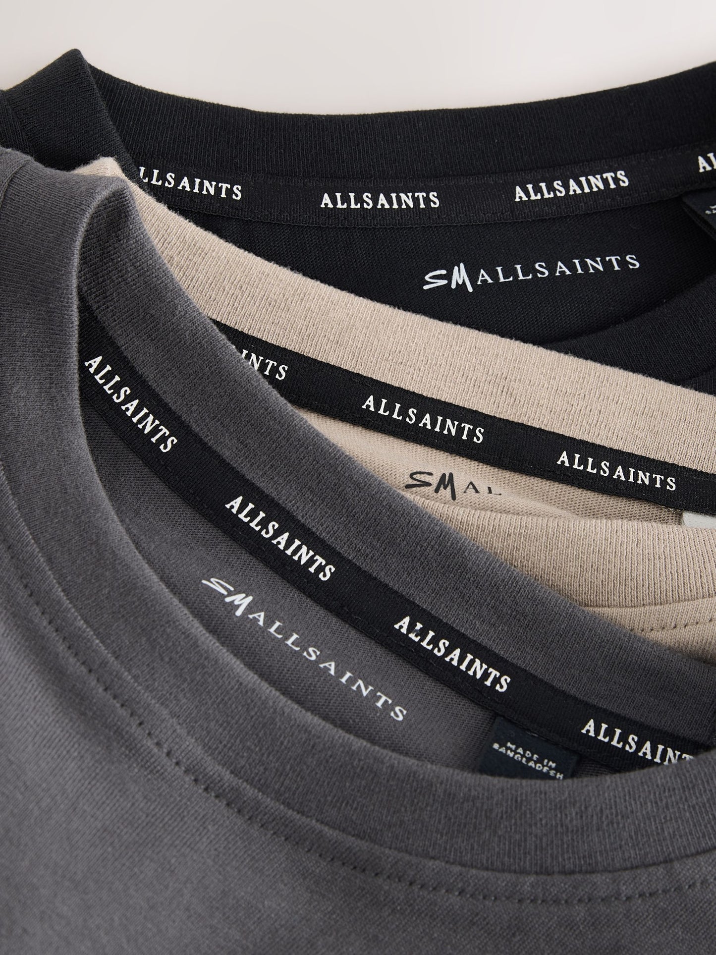 Dsiney Kidz - smALLSAINTS Black/Charcoal Grey Logo Crew Neck Relaxed T-Shirts 3 Pack image 8