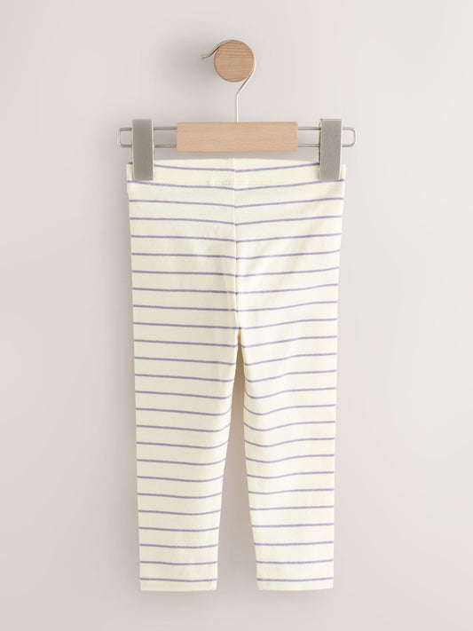 Blue Stripe Plain Leggings (3mths-7yrs) image 2